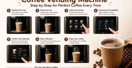 how to use a coffee vending machine step by step