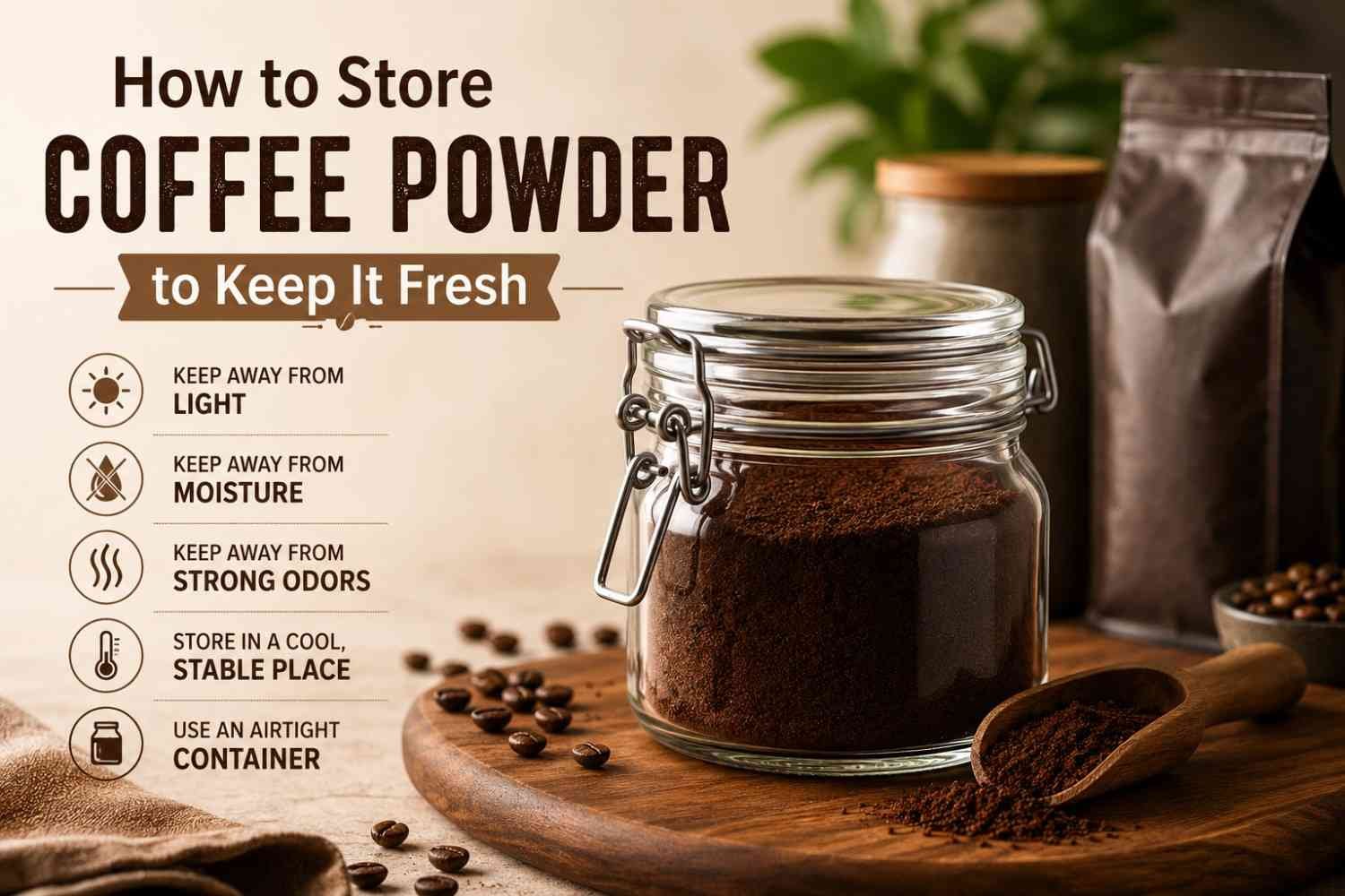 How to Store Coffee Powder